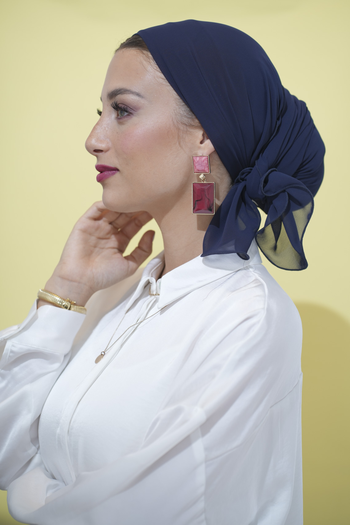 Headscarf Plain Dark Blue