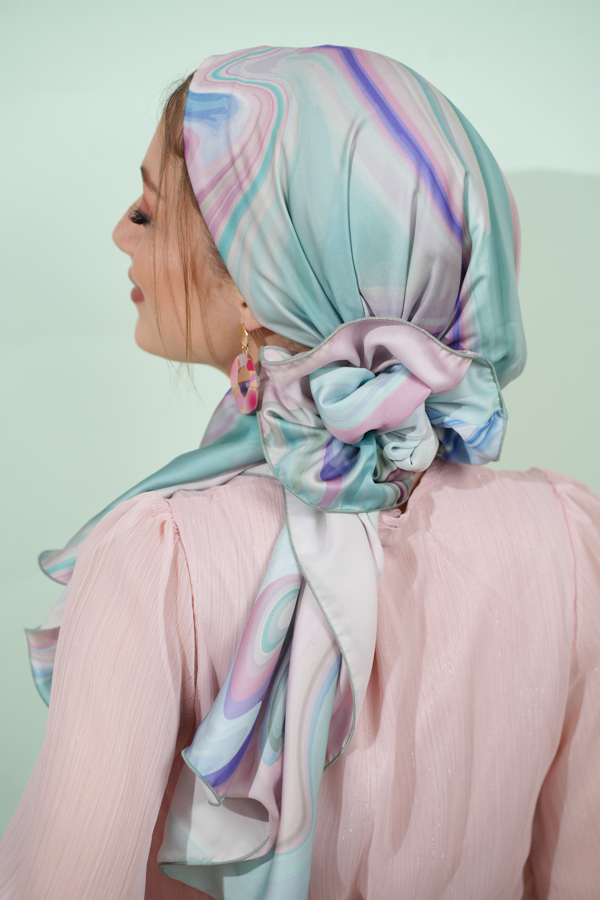 Headscarf Printed “Fluorite”