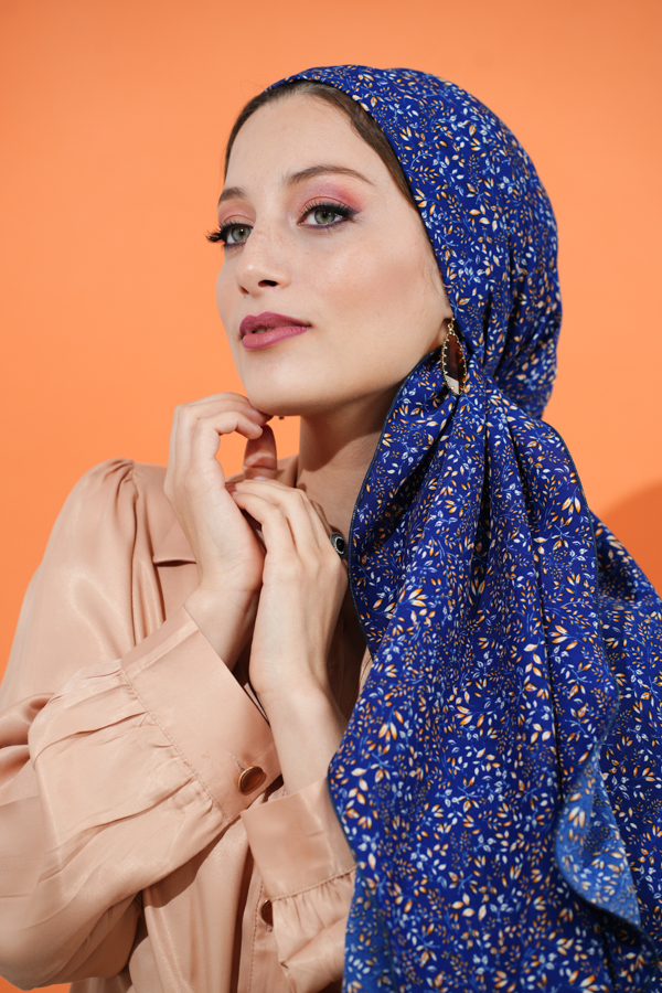 Headscarf Printed “Lapis-Lazuli”
