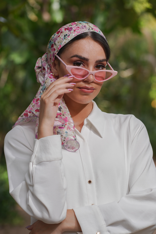 Flowery Printed Headscarf