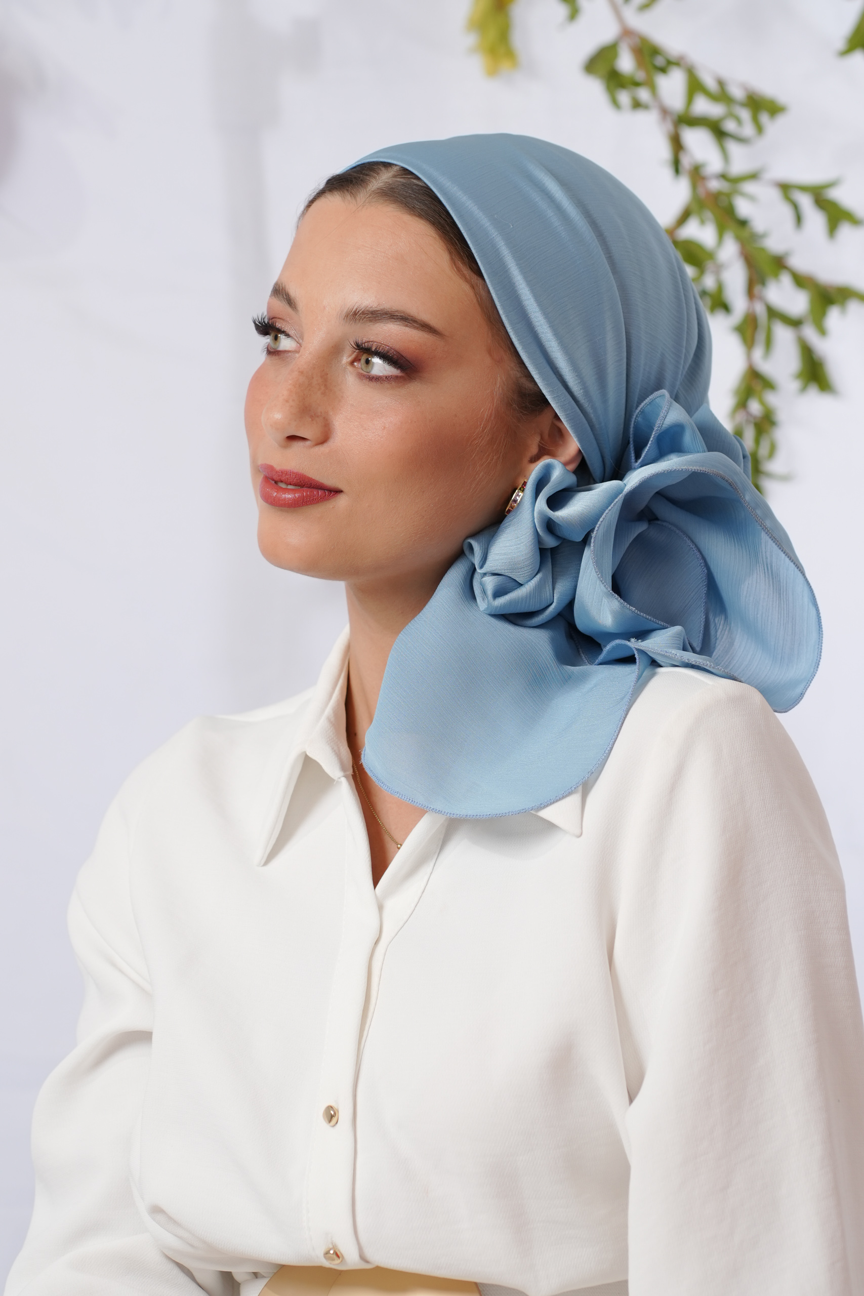 Special Blue Evening Headscarf