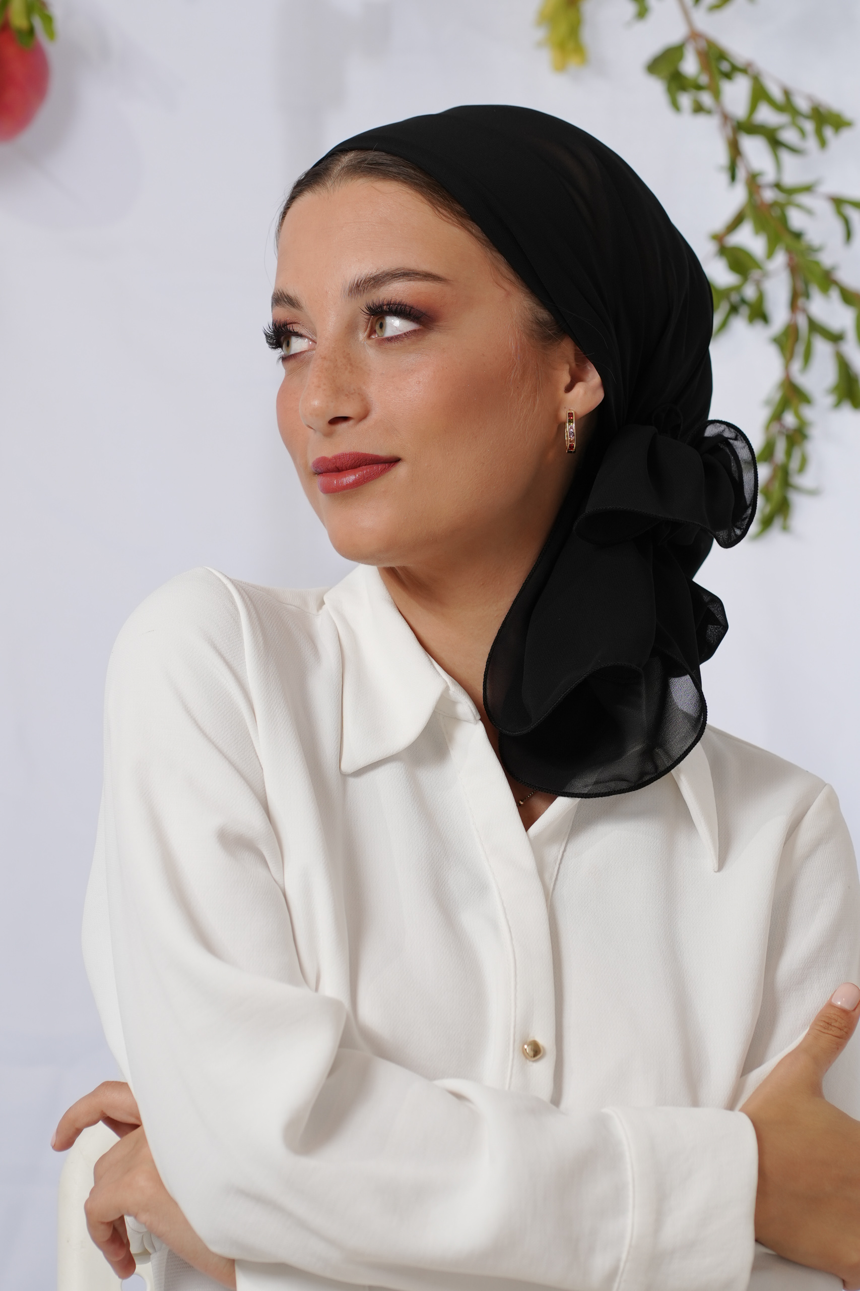 Muslin Headscarf Black