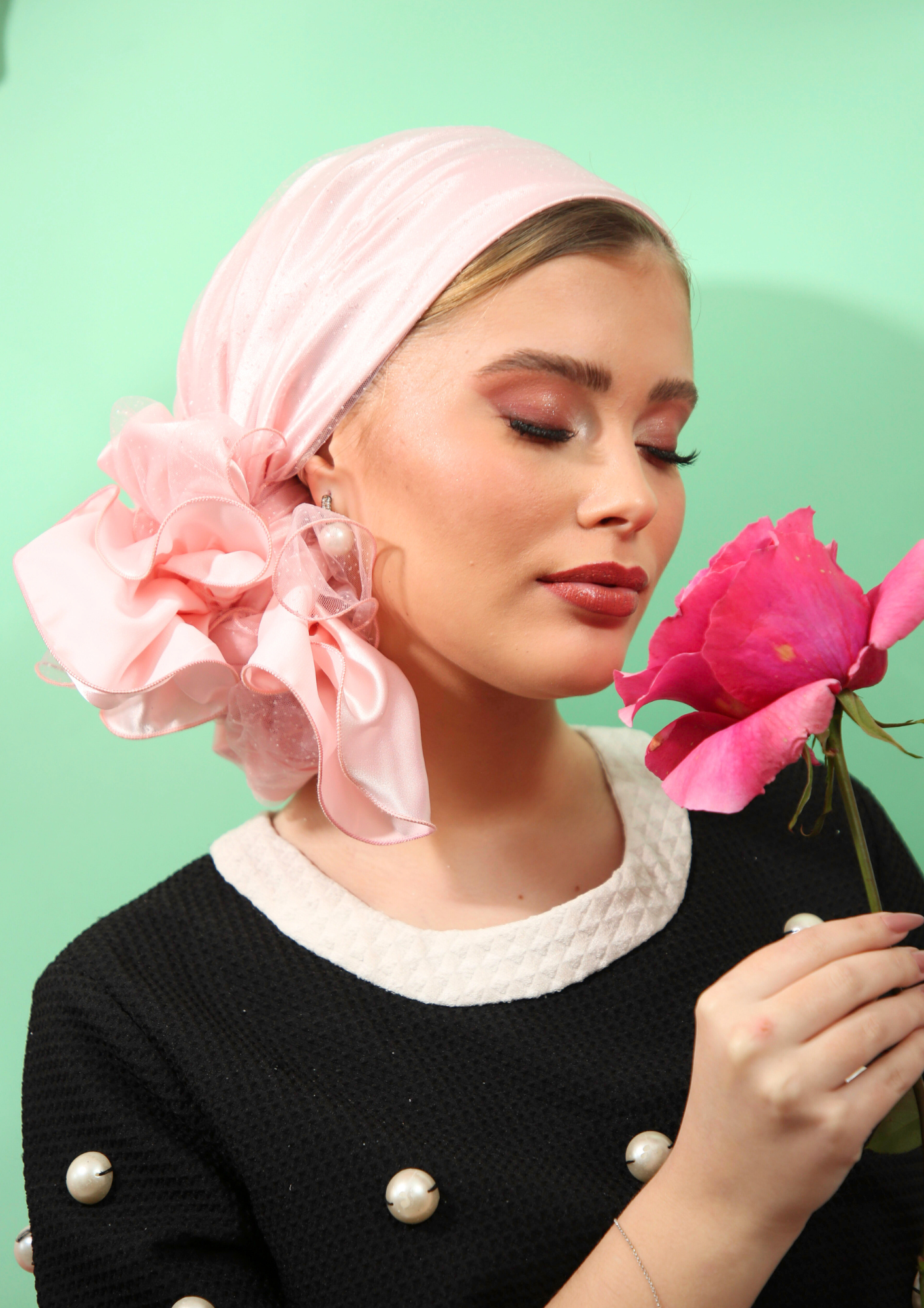 Headscarf Yomi Prescious Light Pink