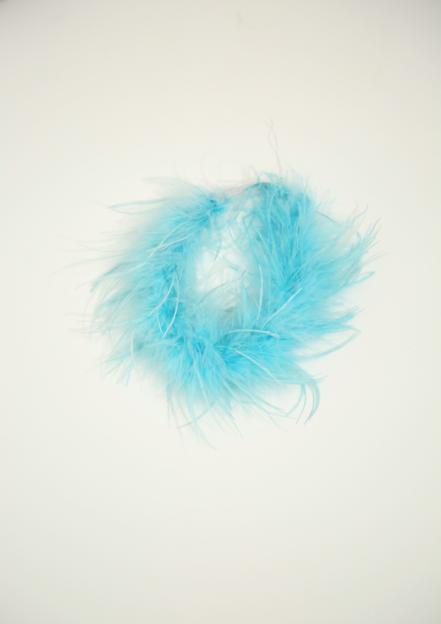 Feathered Blue Srunchie (headscarf not included)