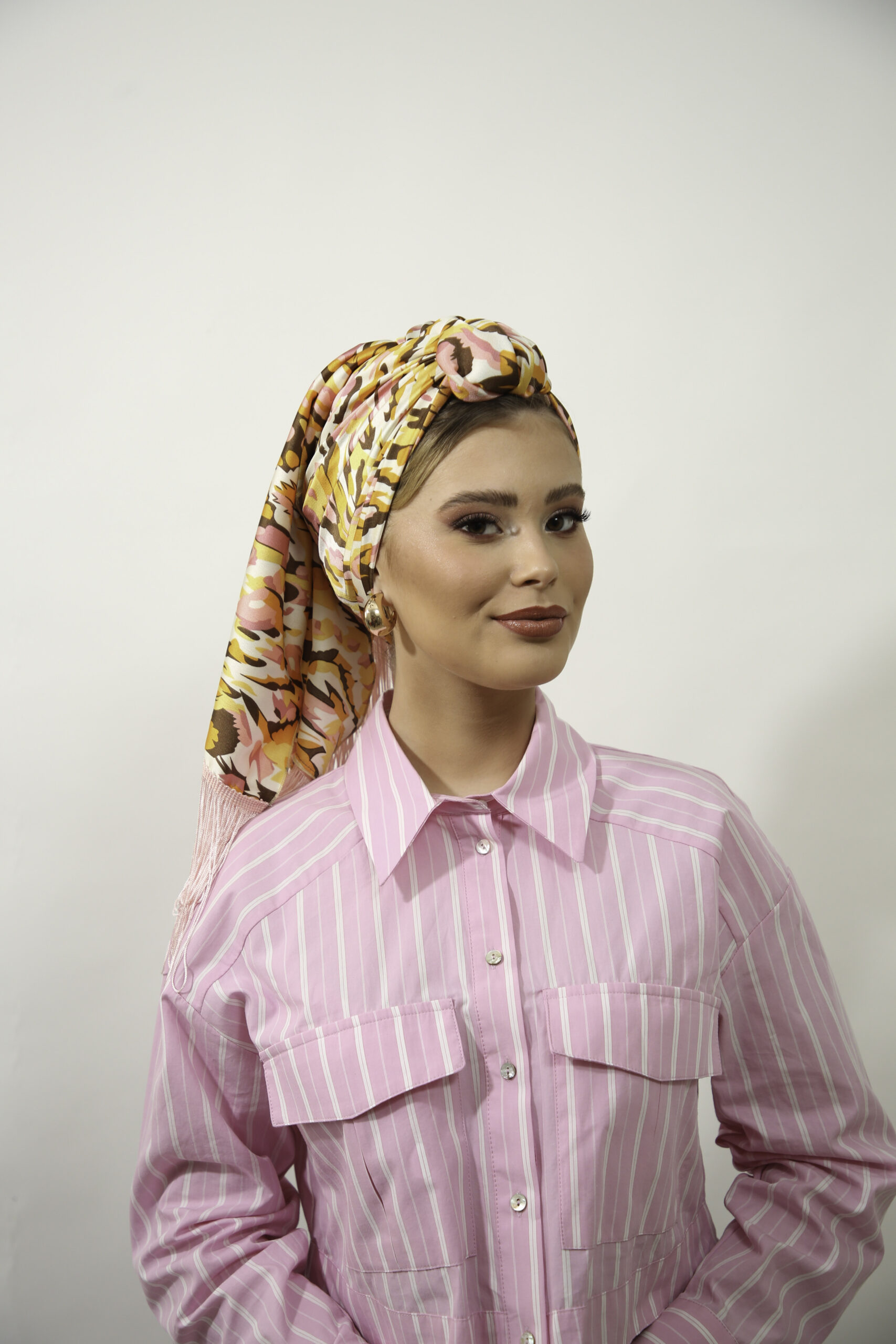 Printed spring Headscarf with or without fringes