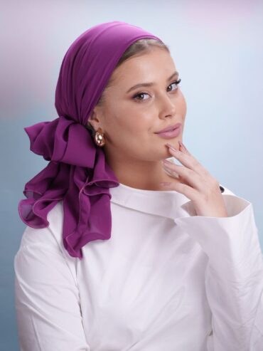 Muslin Headscarf Dark Purple