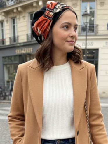 Black with a red application