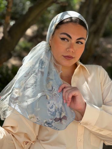 Headscarf Precious Printed Blue and Purple