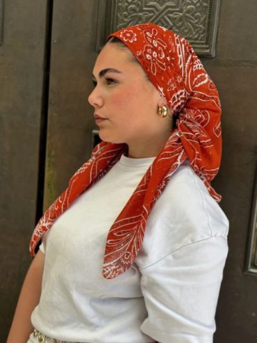 Square headscarf Teracotta Bandana